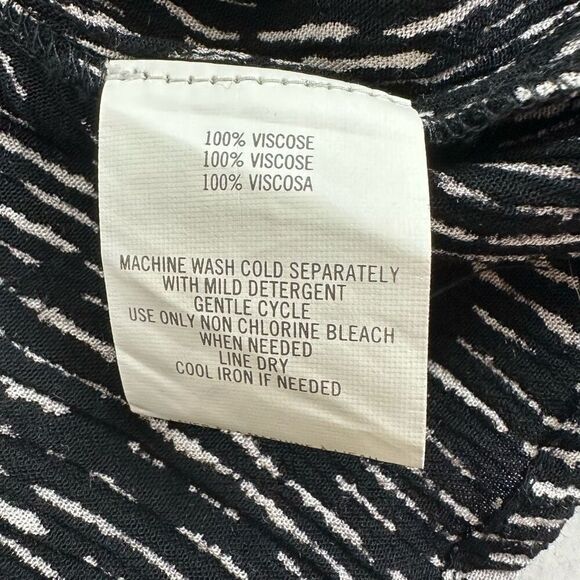 O'Neill Women's Size M Draped Layered Wrap Tank Black White Stripe Print - Picture 6 of 8